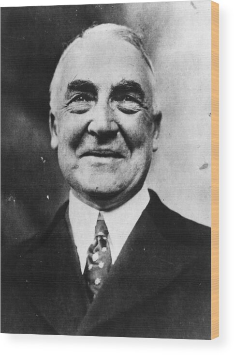 One Man Only Wood Print featuring the photograph President Harding by Topical Press Agency