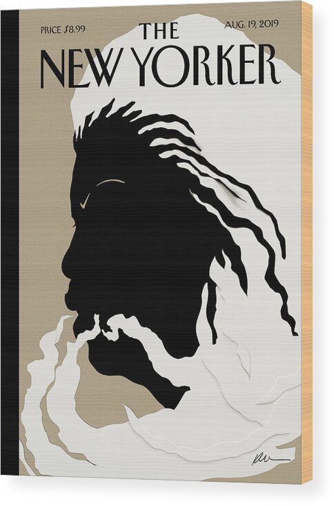 Toni Morrison Wood Print featuring the mixed media Quiet As Its Kept by Kara Walker
