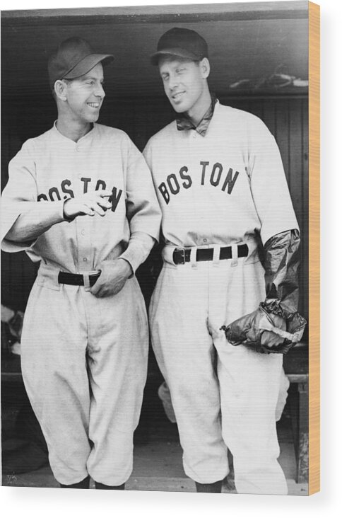 Plan Wood Print featuring the photograph Rick And Wes Ferrell Of The Red Sox by Fpg