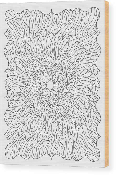 Sharp Wood Print featuring the drawing Sharp by Kathy G. Ahrens