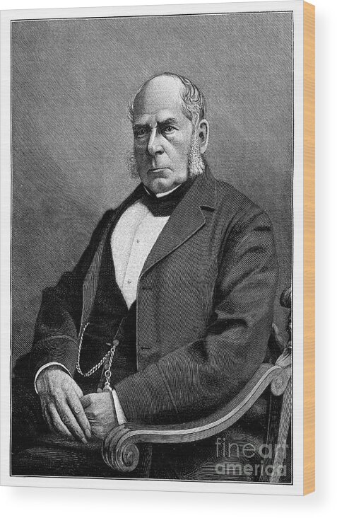 Engraving Wood Print featuring the drawing Sir Henry Bessemer, 19th Century by Print Collector