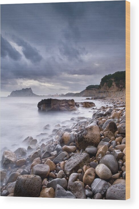 Seascape Wood Print featuring the photograph Stormy Seascape by Juan Vte. Muñoz