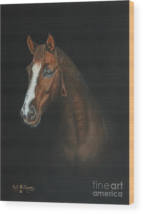 Horse Wood Print featuring the painting The Stallion by Bob Williams