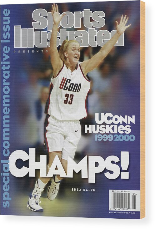 Playoffs Wood Print featuring the photograph Uconn Huskies 1999 - 2000 Ncaa Champs Sports Illustrated Cover by Sports Illustrated