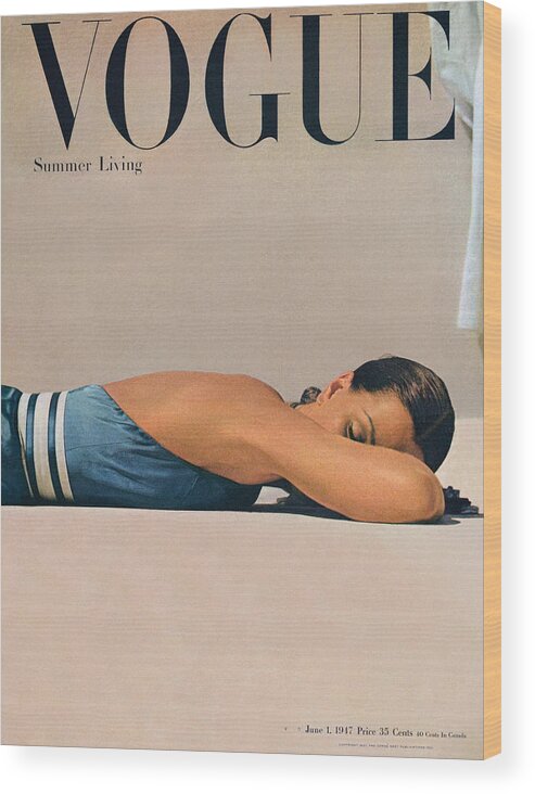Vogue Wood Print featuring the photograph Vogue Magazine June 1st, 1947 by John Rawlings