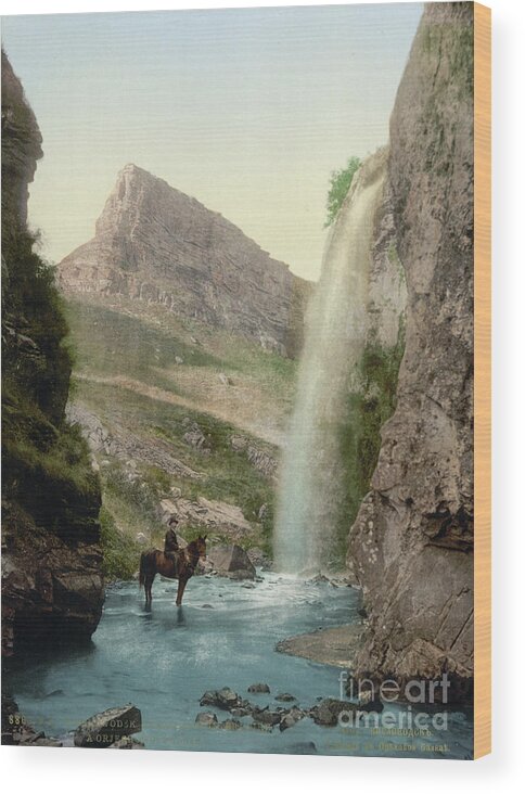 Horse Wood Print featuring the drawing Waterfall Near Kislovodsk, Russia by Heritage Images