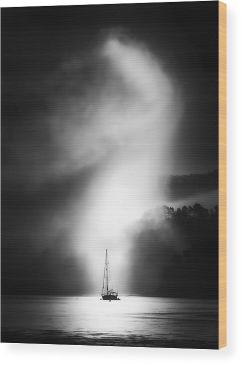 Fog Wood Print featuring the photograph When Will We Manage To Beat The Fog? by Rodrigo Nez Buj