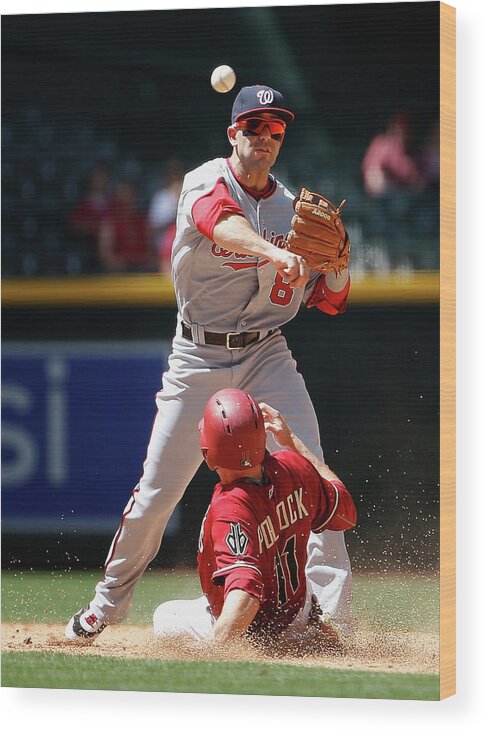Double Play Wood Print featuring the photograph A. J. Pollock #1 by Christian Petersen