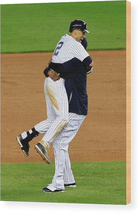 Ninth Inning Wood Print featuring the photograph Derek Jeter #2 by Alex Trautwig