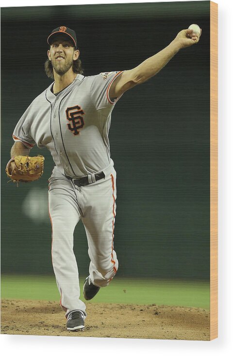 Baseball Pitcher Wood Print featuring the photograph Madison Bumgarner by Christian Petersen