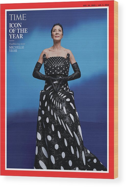 Icon Of The Year Wood Print featuring the photograph 2022 Icon of the Year - Michelle Yeoh by Photograph by Michelle Watt for TIME