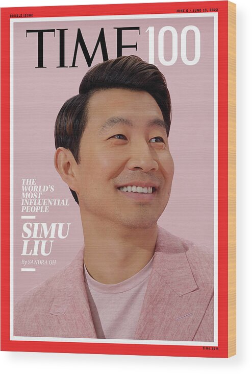 2022 Time100 Wood Print featuring the photograph 2022 TIME100 - Simu Liu by Photograph by Nhu Xuan Hua for TIME