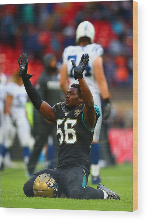 Indianapolis Colts Wood Print featuring the photograph Indianapolis Colts v Jacksonville Jaguars #3 by Dan Istitene