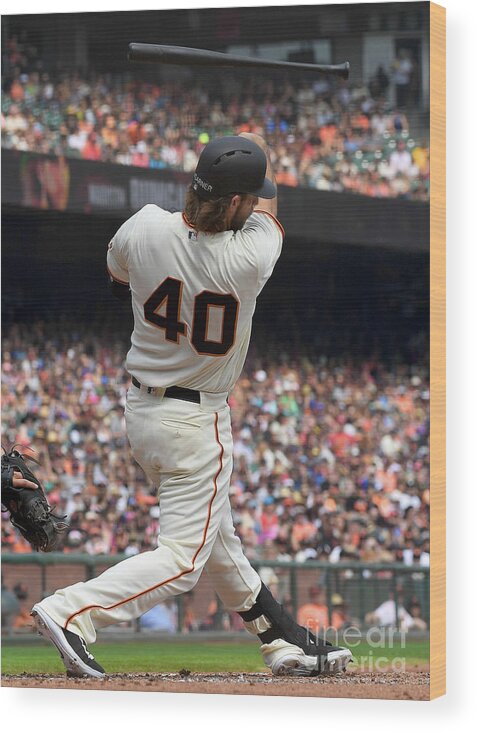 San Francisco Wood Print featuring the photograph Madison Bumgarner by Thearon W. Henderson