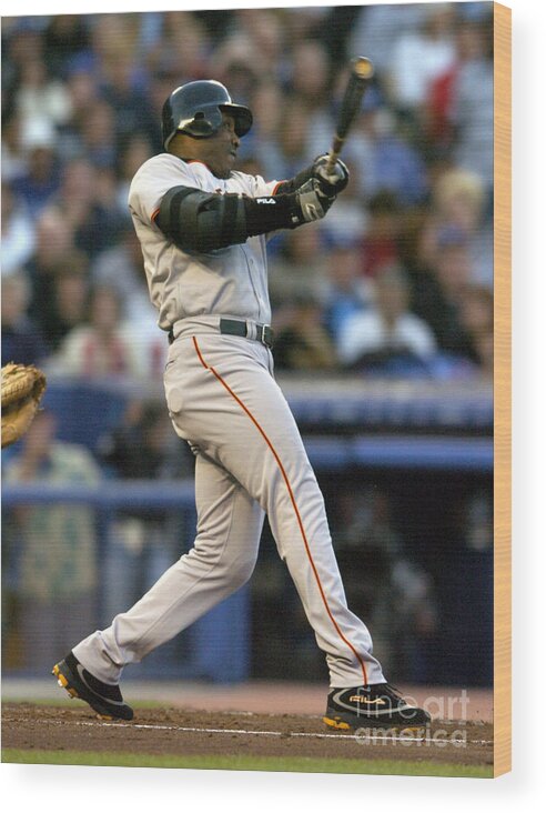 California Wood Print featuring the photograph Barry Bonds by Kirby Lee