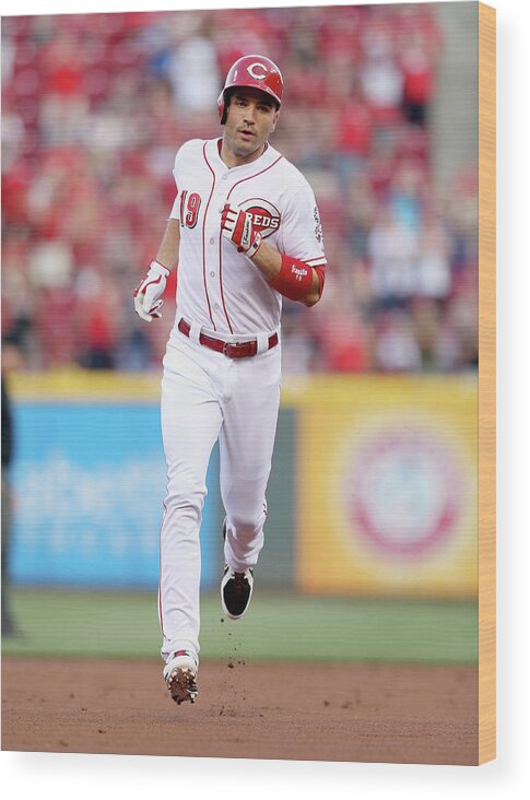 Great American Ball Park Wood Print featuring the photograph Joey Votto #6 by Andy Lyons
