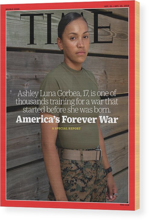 Time Wood Print featuring the photograph America's Forever War - Gorbea by Photograph by Gillian Laub for TIME