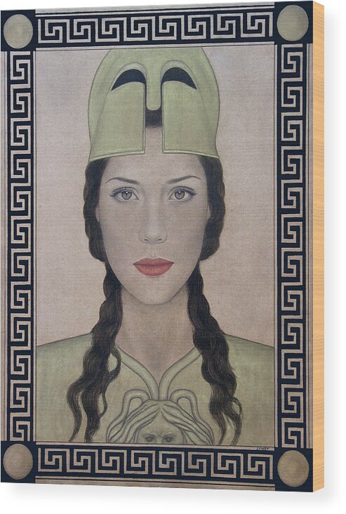 Athena Wood Print featuring the painting Athena by Lynet McDonald