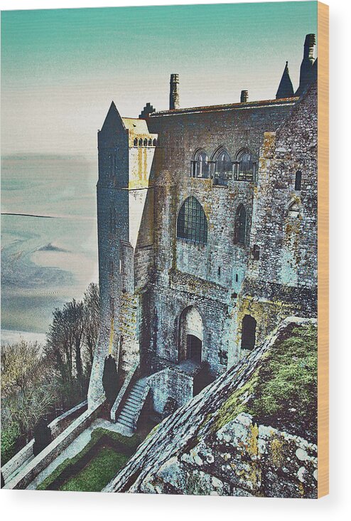 Atop Mont Saint Michel Wood Print featuring the photograph Atop Mont Saint Michel by Susan Maxwell Schmidt