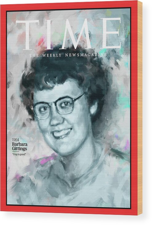Time Wood Print featuring the photograph Barbara Gittings, 1964 by Illustration by Ivana Besevic
