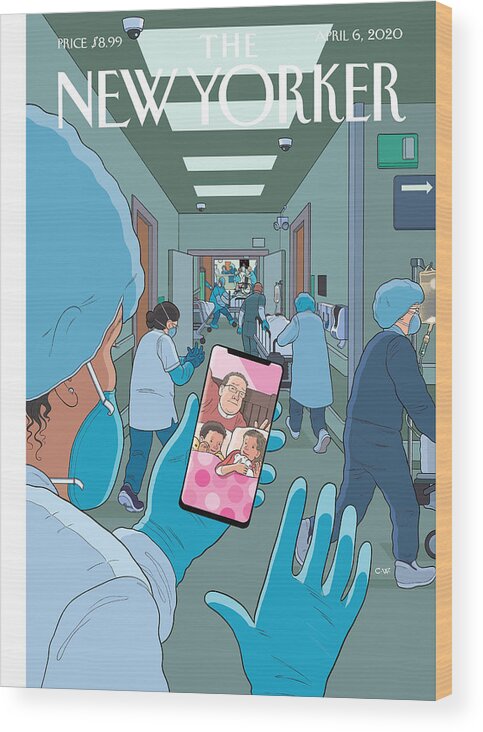 Bedtime Wood Print featuring the painting Bedtime by Chris Ware