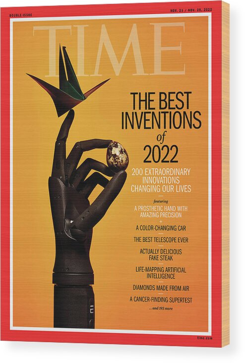 Best Inventions Wood Print featuring the photograph Best Inventions 2022 by Photograph by Sergiy Barchuk for TIME