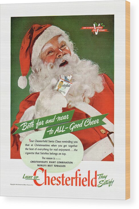 Santa Wood Print featuring the photograph Both Far And Near To All,   Good Cheer by Ron Long