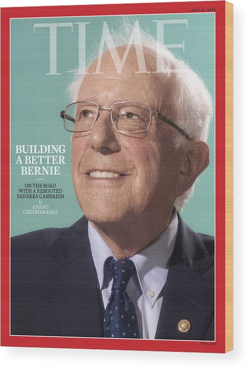 Bernie Sanders Wood Print featuring the photograph Building A Better Bernie by Photograph by David Brandon Geeting for TIME