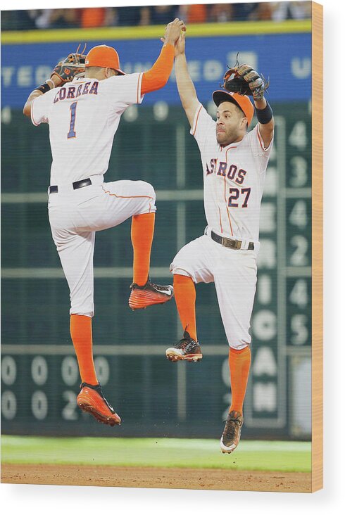 People Wood Print featuring the photograph Carlos Correa by Scott Halleran