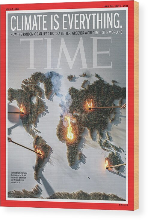 Climate Wood Print featuring the photograph Climate Is Everything by Artwork by Red Hong Yi - Photograph by Annice Lyn for TIME