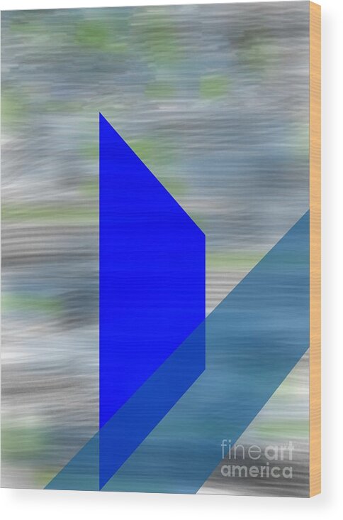 Abstract Art Wood Print featuring the digital art Deep Blue by Jeremiah Ray