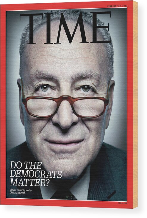 Us Senator Chuck Shumer Wood Print featuring the photograph Do the Democrats Matter?  by Photograph by Platon for TIME