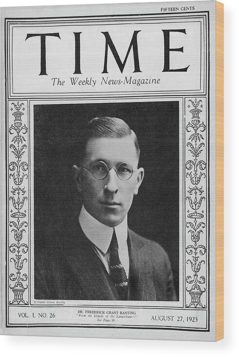World Wood Print featuring the photograph Dr. Frederick Grant Banting by Popular Science Monthly