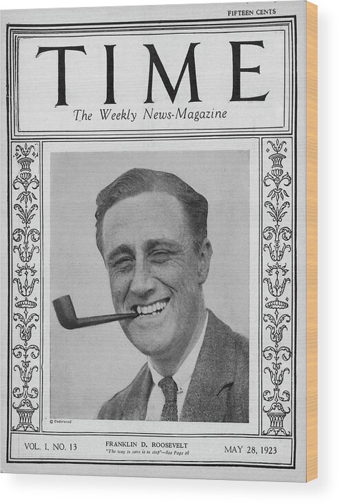 Politics Wood Print featuring the photograph Franklin D. Roosevelt - 1923 by Underwood