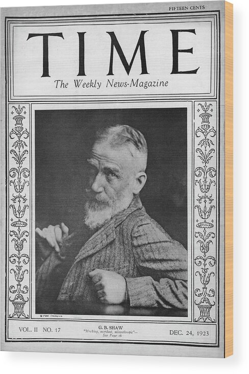 Culture Wood Print featuring the photograph George Bernard Shaw by Paul Thompson