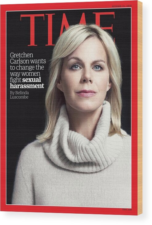 Gretchen Carlson Wood Print featuring the photograph Gretchen Carlson's Next Fight by Photograph by Peter Hapak for TIME