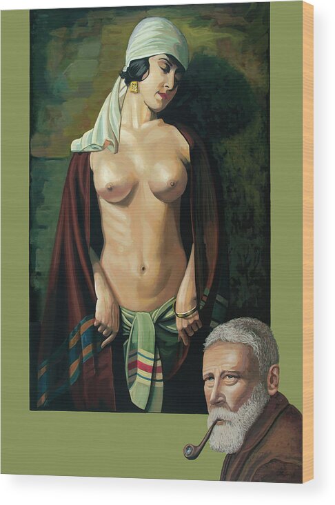Hans Hassenteufel Wood Print featuring the painting Hans Hassenteufels Nude Painting by Paul Meijering