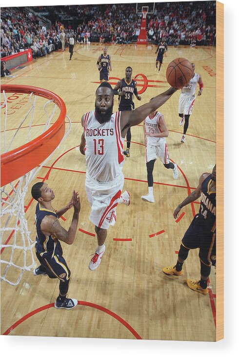 Nba Pro Basketball Wood Print featuring the photograph James Harden by Layne Murdoch