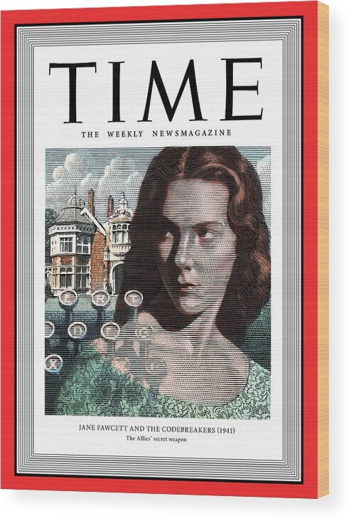 Time Wood Print featuring the photograph Jane Fawcett and the Code Breakers, 1941 by Illustration by Mark Summers for TIME