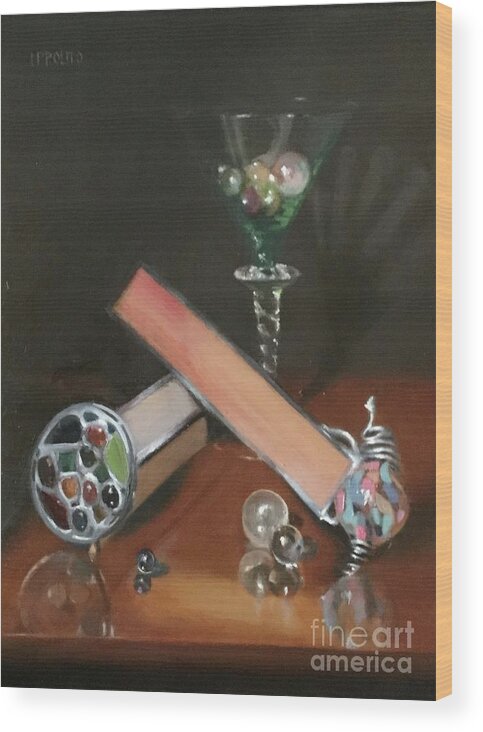 Oil Painting Wood Print featuring the painting Kaleidoscope by Lori Ippolito