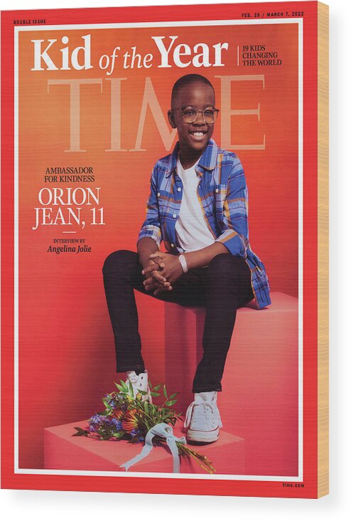 Time Kid Of The Year 2022 Wood Print featuring the photograph Kid of the Year - Orion Jean by Photograph by Justin J Wee for TIME