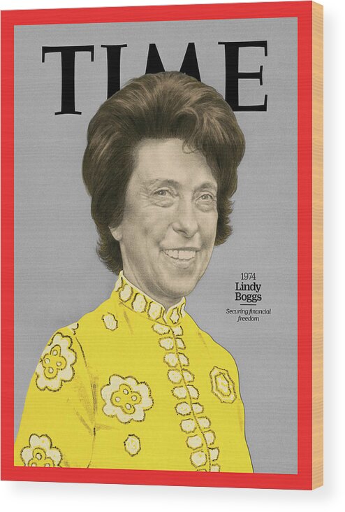 Time Wood Print featuring the photograph Lindy Boggs, 1974 by Illustration by Edward Kinsella for TIME