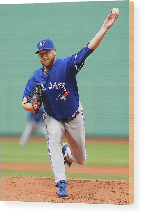 American League Baseball Wood Print featuring the photograph Mark Buehrle by Jared Wickerham