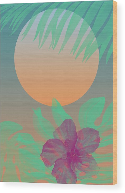 Miami Wood Print featuring the digital art Miami Dreaming - Afternoon by Christopher Lotito