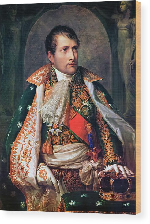 Andrea Appiani  Wood Print featuring the painting Napoleon I of France by Andrea Appiani