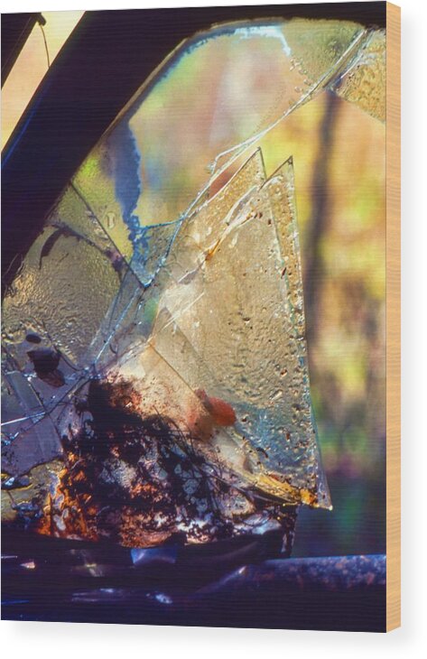 Glass Wood Print featuring the photograph Old and Broken by Stephen Anderson