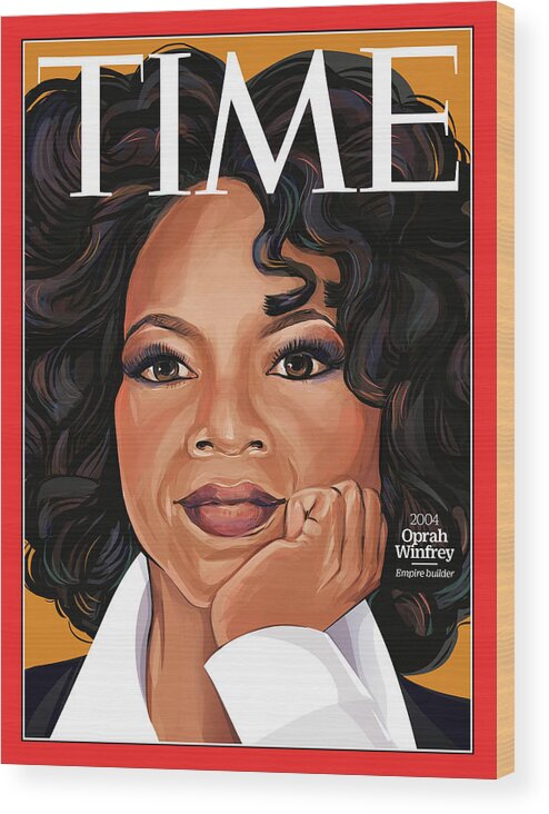 Time Wood Print featuring the photograph Oprah Winfrey, 2004 by Illustration by Amanda Lenz for TIME