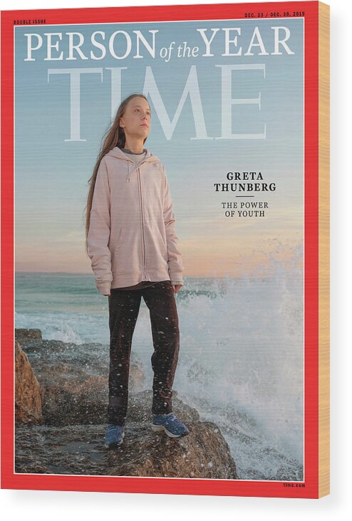 Time Wood Print featuring the photograph 2019 Person of the Year - Greta Thunberg by Photograph by Evgenia Arbugaeva for TIME
