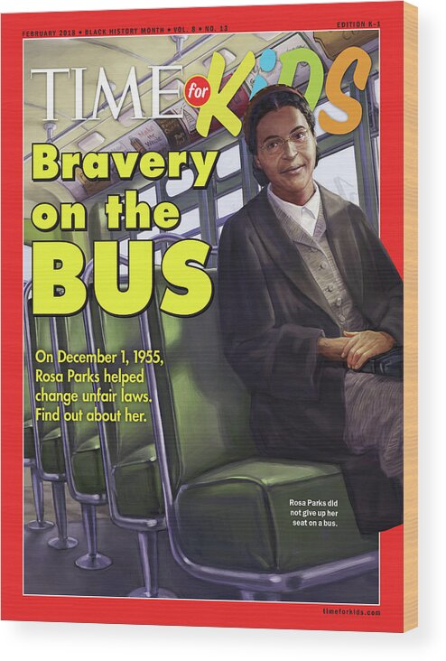 Rosa Parks Time For Kids Wood Print featuring the photograph Rosa Parks TIME for Kids by TiME