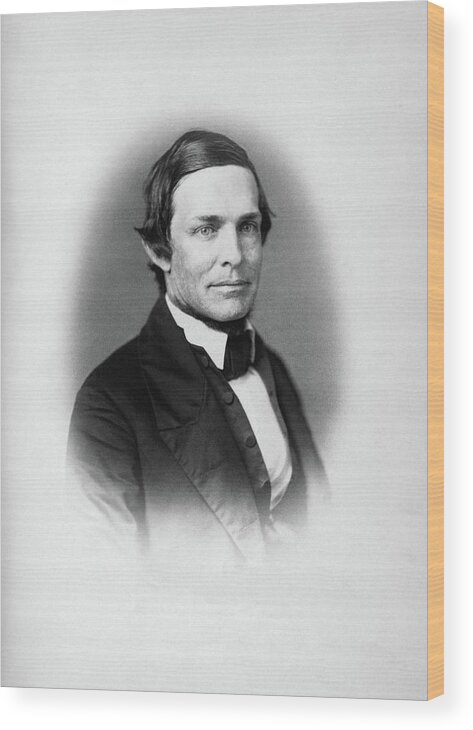 Schuyler Colfax Wood Print featuring the photograph Schuyler Colfax Portrait - 1859 by War Is Hell Store
